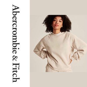 Abercrombie Mini Mockneck Sweatshirt Cream